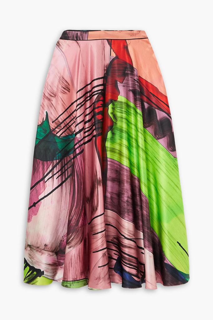 ROKSANDA Ambrosia printed silk-satin midi skirt