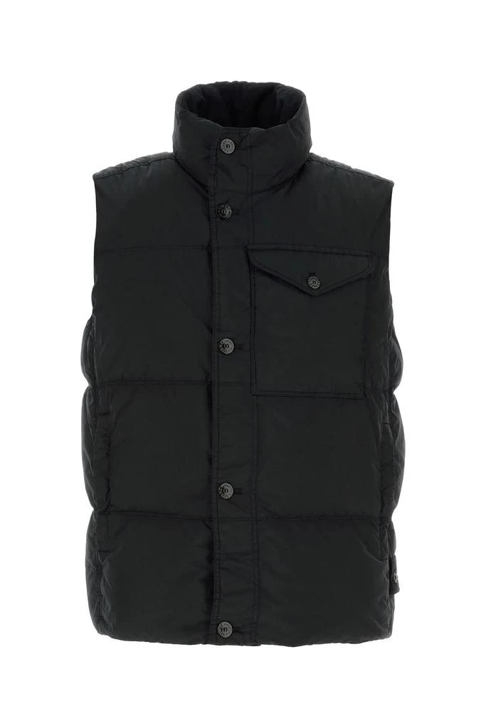 Stone Island Black Nylon Sleeveless Down Jacket 1