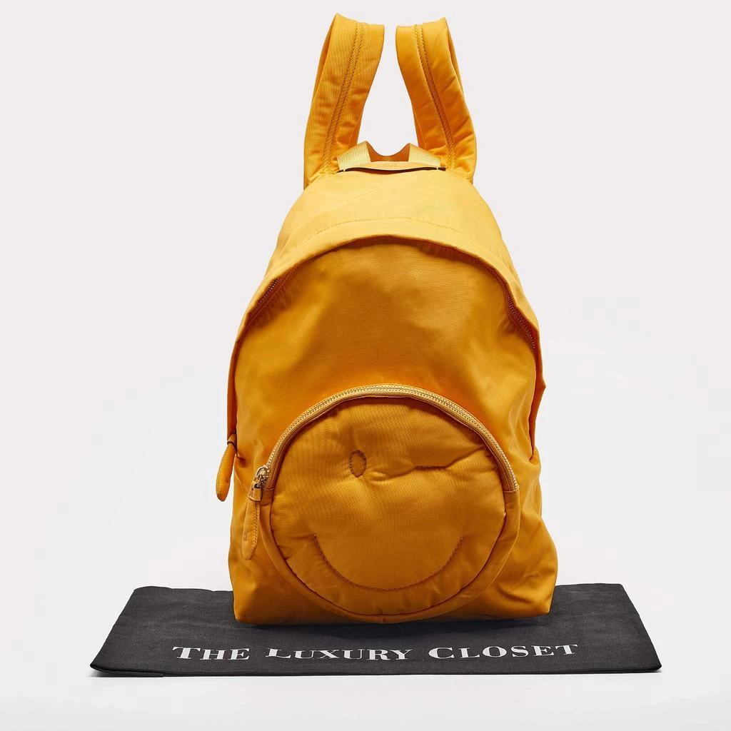 Anya Hindmarch Anya Hindmarch Mustard Nylon Smiley Backpack 10