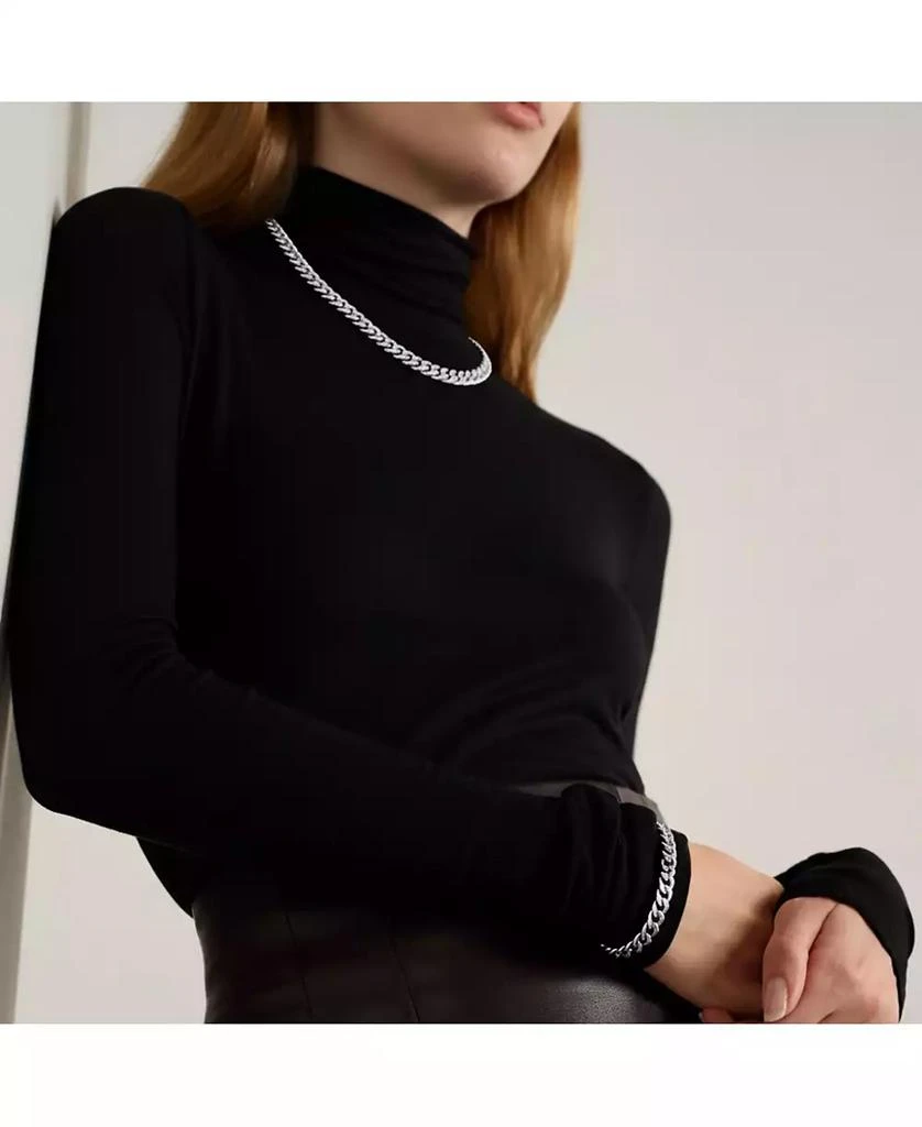 Joey Baby Silver Chunky Cuban Chain Bracelet with Toggle Clasp 4