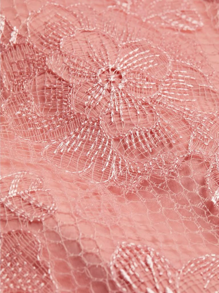 Monique Lhuillier Louisa Lace Strapless Cocktail Dress 7