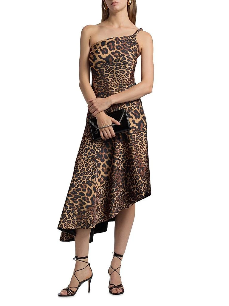 Halston Mavis Satin Midi Dress