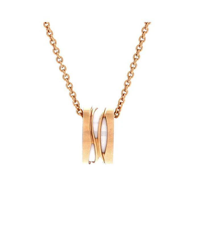 Pre-Owned Bvlgari B.Zero1 Design Legend Zaha Hadid Pendant Necklace 18K Rose Gold with Ceramic, 18"