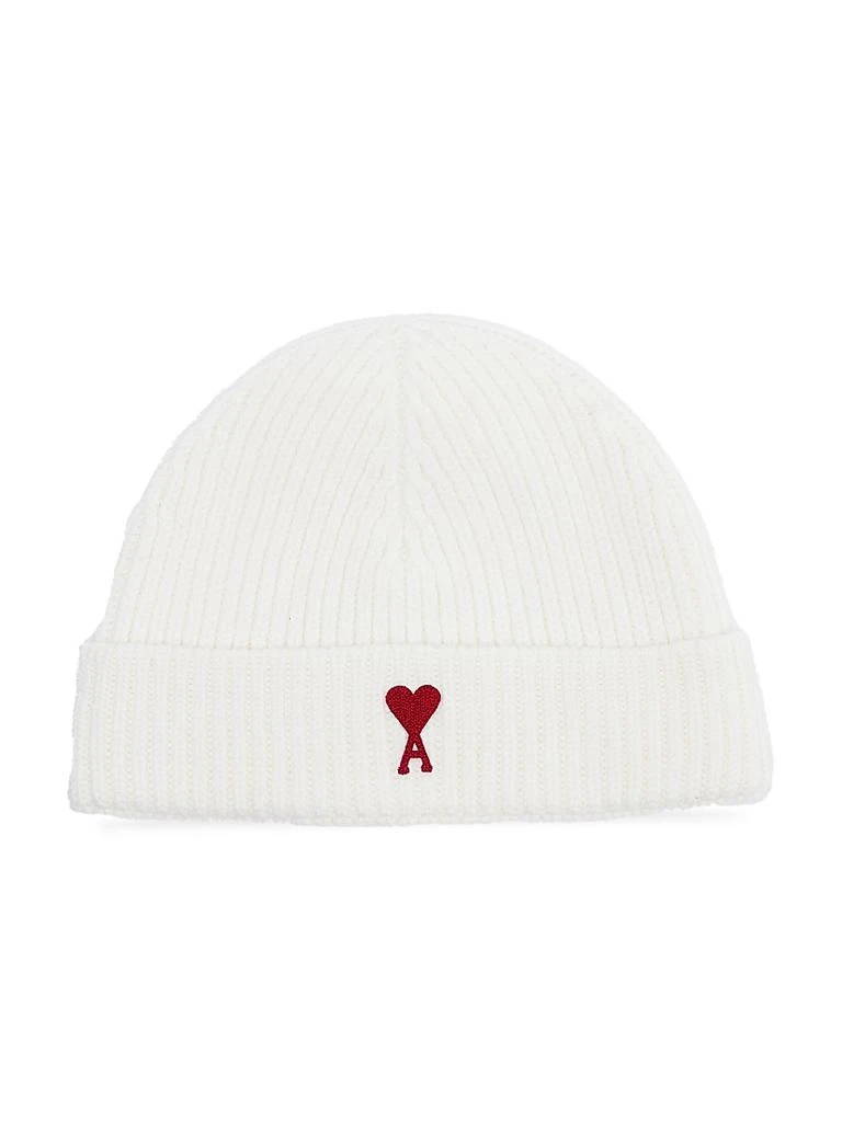 Ami Paris Ami De Coeur Coffee Milk Baseball Cap AMI Paris Ami De Coeur Embroidery Cap White Coffee – voilà.id main image 4