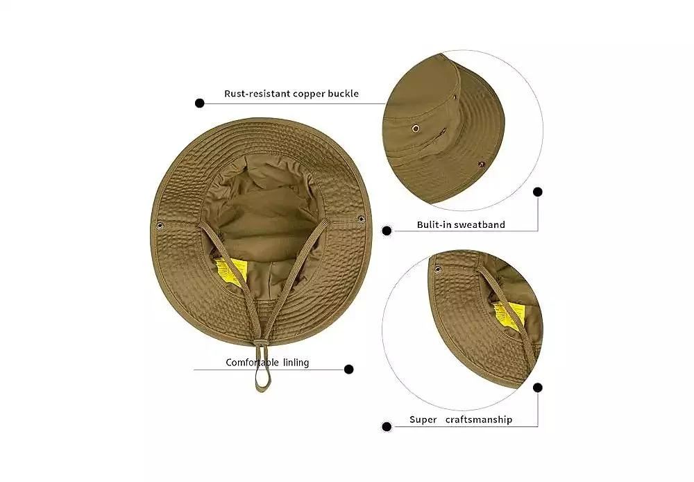MULTIJOY Sun Hats for Men Women Bucket Hat UPF 50+ Boonie Hat Foldable UV Protection Hiking Beach Fishing Summer Safari 3