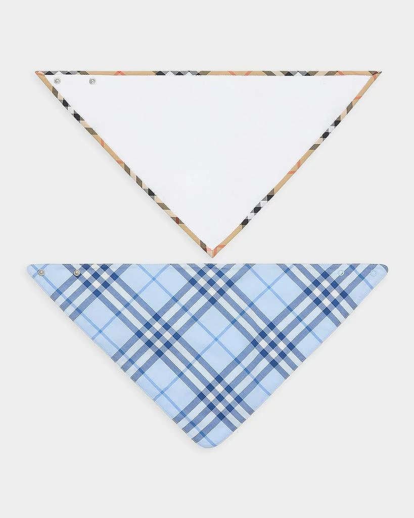 Burberry Kid
s Check Cotton Two-Piece Bib Set