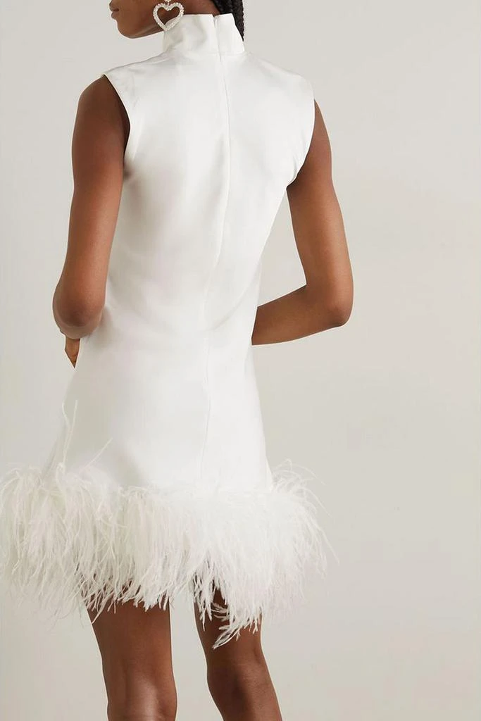 16ARLINGTON Umiko feather-trimmed satin mini dress 3