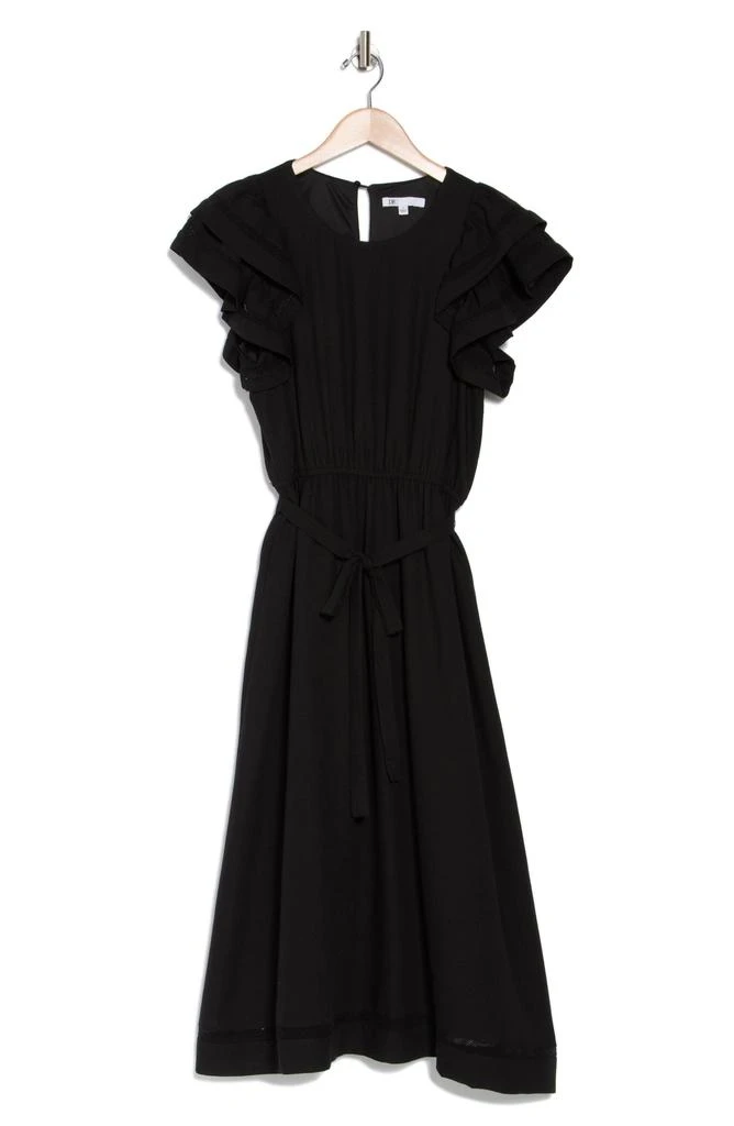 DR2 by Daniel Rainn Double Ruffle Flutter Sleeve Fit & Flare Midi Dress 3