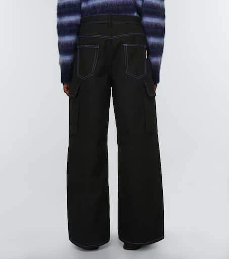 Marni Wide-leg cotton gabardine cargo pants 4