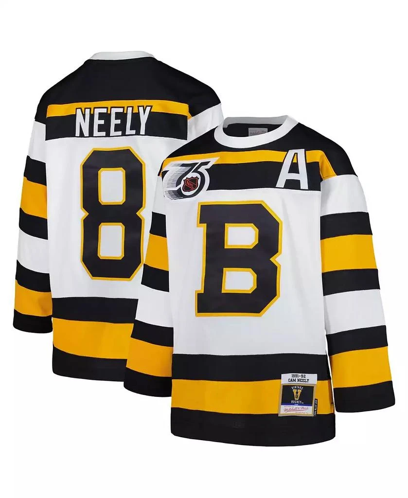 Mitchell & Ness Big Boys and Girls Cam Neely White Boston Bruins 1991 Blue Line Player Jersey 1