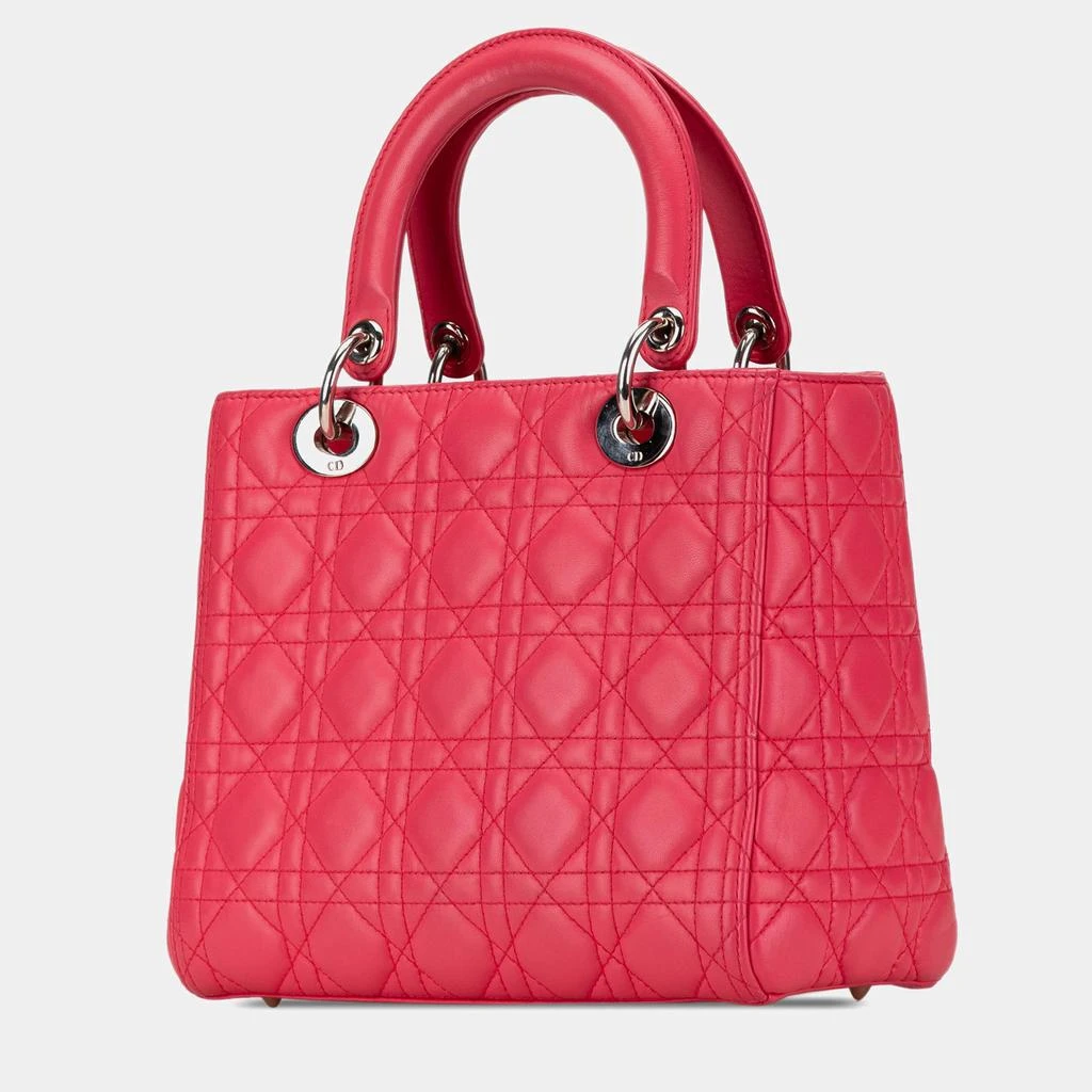 Dior Dior Pink Medium Lambskin Cannage Lady Dior 2