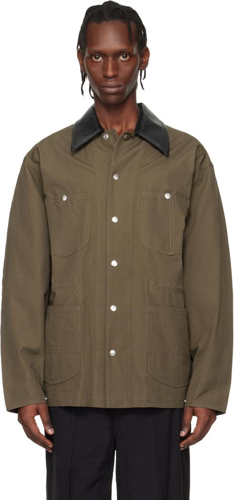 Shop Khaki Velvet Track Jacket on Sale at BeyondStyle – Get 60