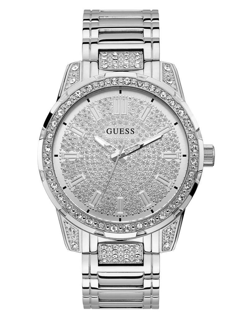 Shop Silver-Tone and Rhinestone Analog Watch on Sale at  display picture 3