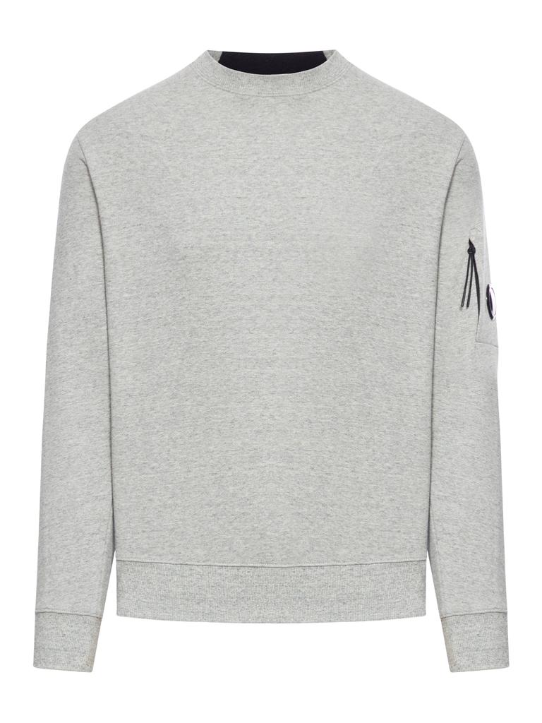 CP Company CREWNECK SWEATSHIRT IN COTTON DIAGONAL RAISED FLEECE LENS