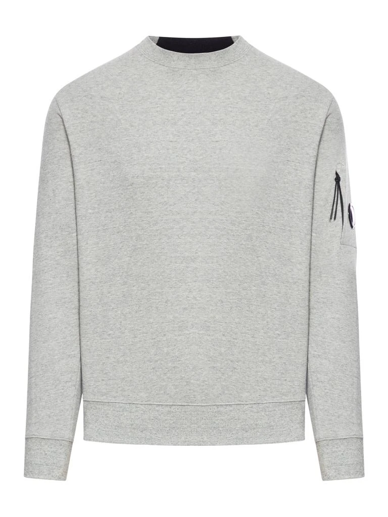 CP Company CREWNECK SWEATSHIRT IN COTTON DIAGONAL RAISED FLEECE LENS 1