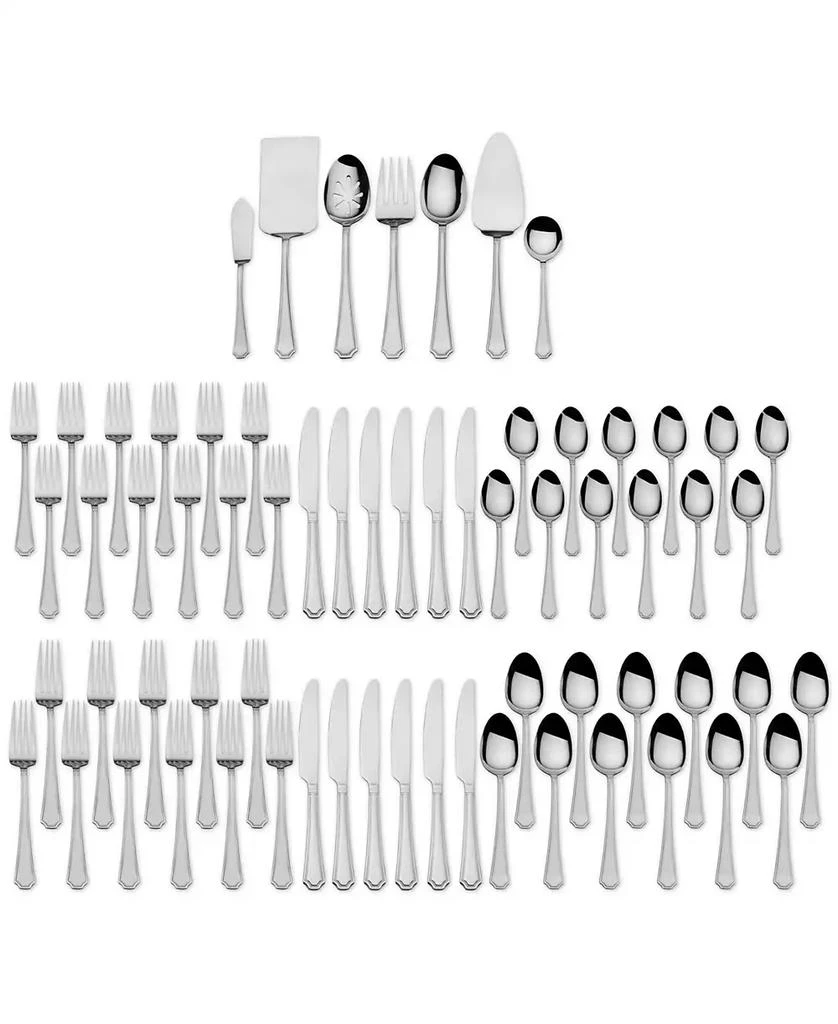 International Silver 18/0 Stainless Steel 67-Pc. Carleigh Flatware & Hostess Set, Created for Macy's 1
