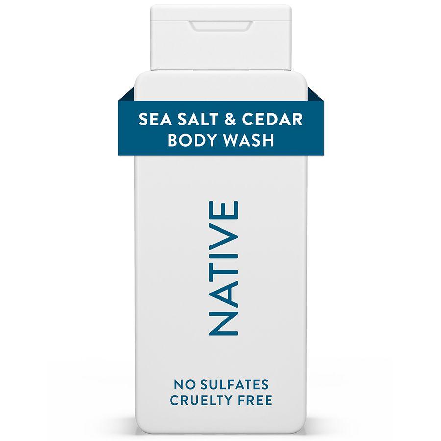 Native Body Wash, Sulfate Free, for Women and Men Sea Salt & Cedar