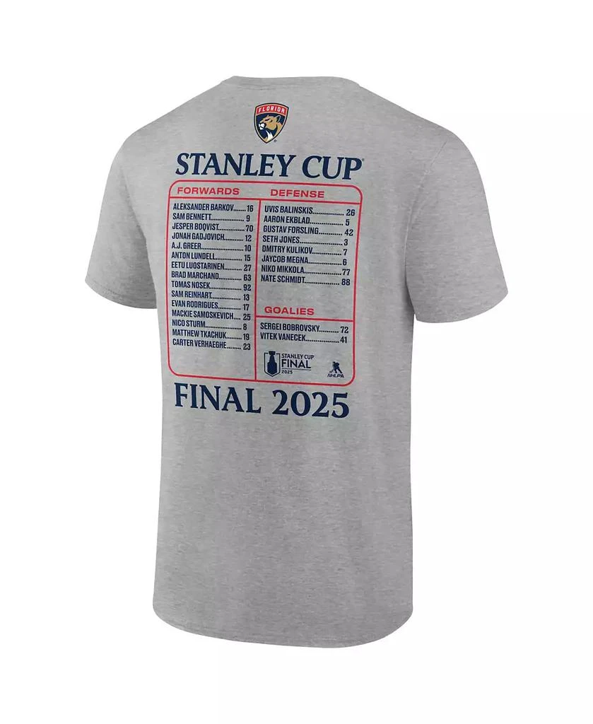 Fanatics Men's Steel Florida Panthers 2025 NHL Stanley Cup Playoffs Roster T-Shirt 3