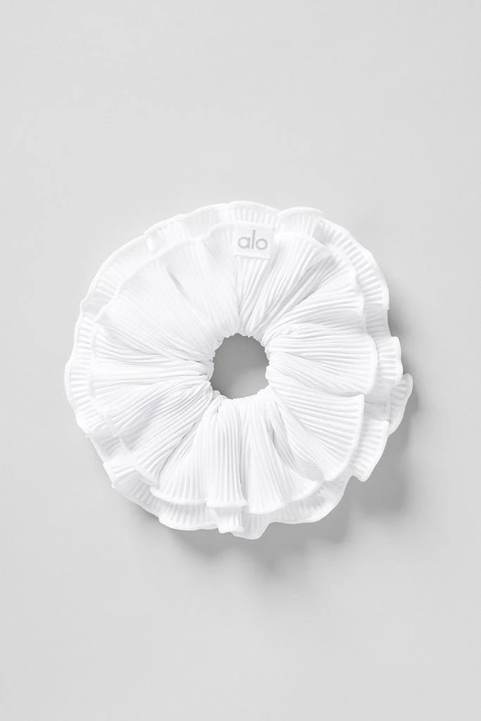Alo Micro Plisse Oversize Scrunchie - White 2