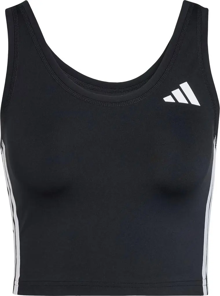 Adidas Train Essentials 3-Stripes Crop Tank Top - Women's