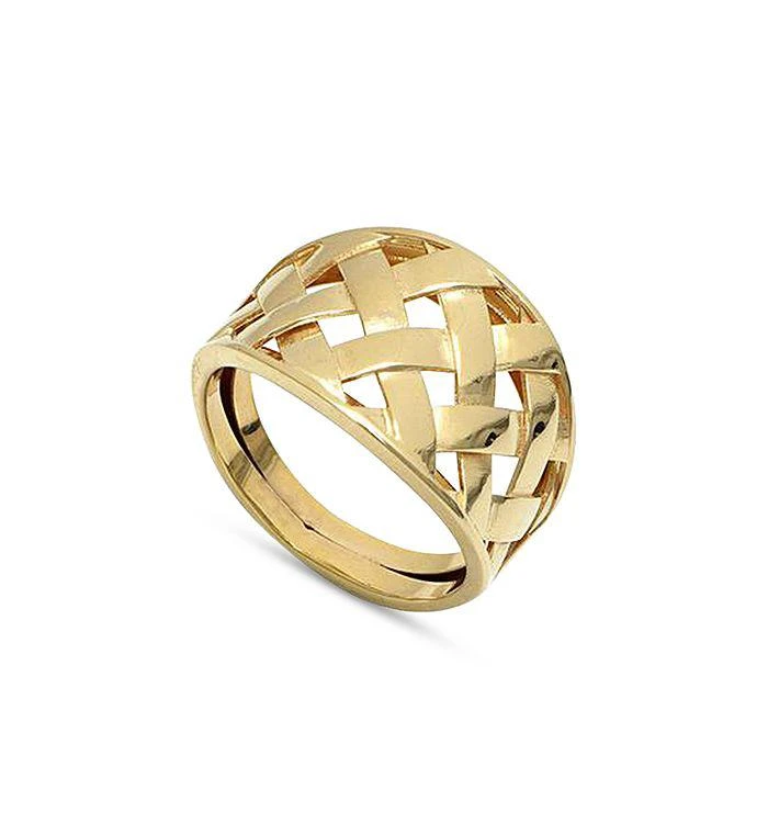 Bloomingdale
s 14K Yellow Gold Basket Weave Ring