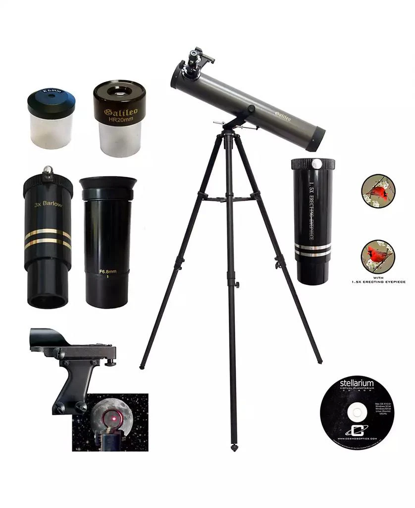 Cosmo Brands Galileo 800 X 80mm Astronomical Telescope and Zoom Eyepiece 1