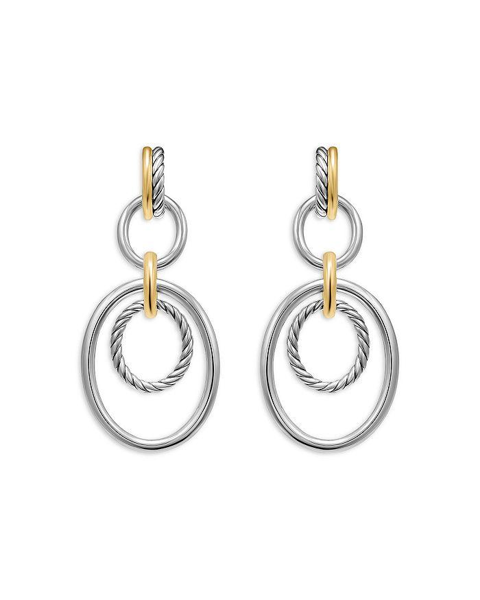 David Yurman DY Mercer® Mobile Drop Earrings in Sterling Silver with 18K Yellow Gold, 65.7mm