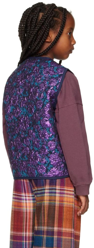 Daily Brat Kids Purple Glossy Jacquard Vest 3