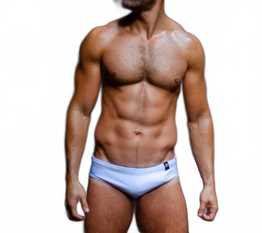 Abreu Clothing Men's Slim Blanco Swim Brief In White 4