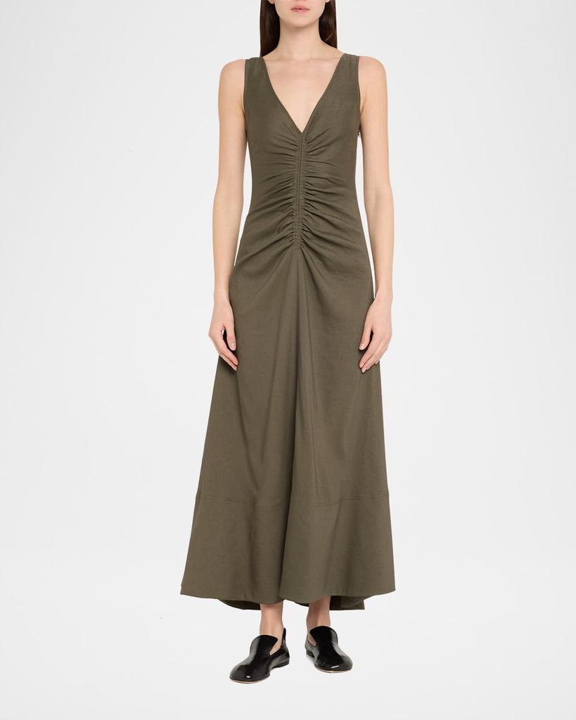 Proenza Schouler Remi Ruched Eco Stretch Flared Dress