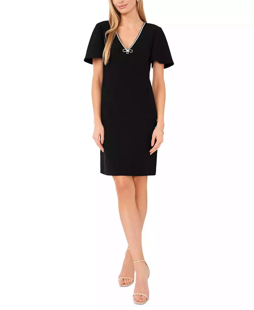 CeCe Women's Embellished V-Neck Short-Sleeve Dress 1
