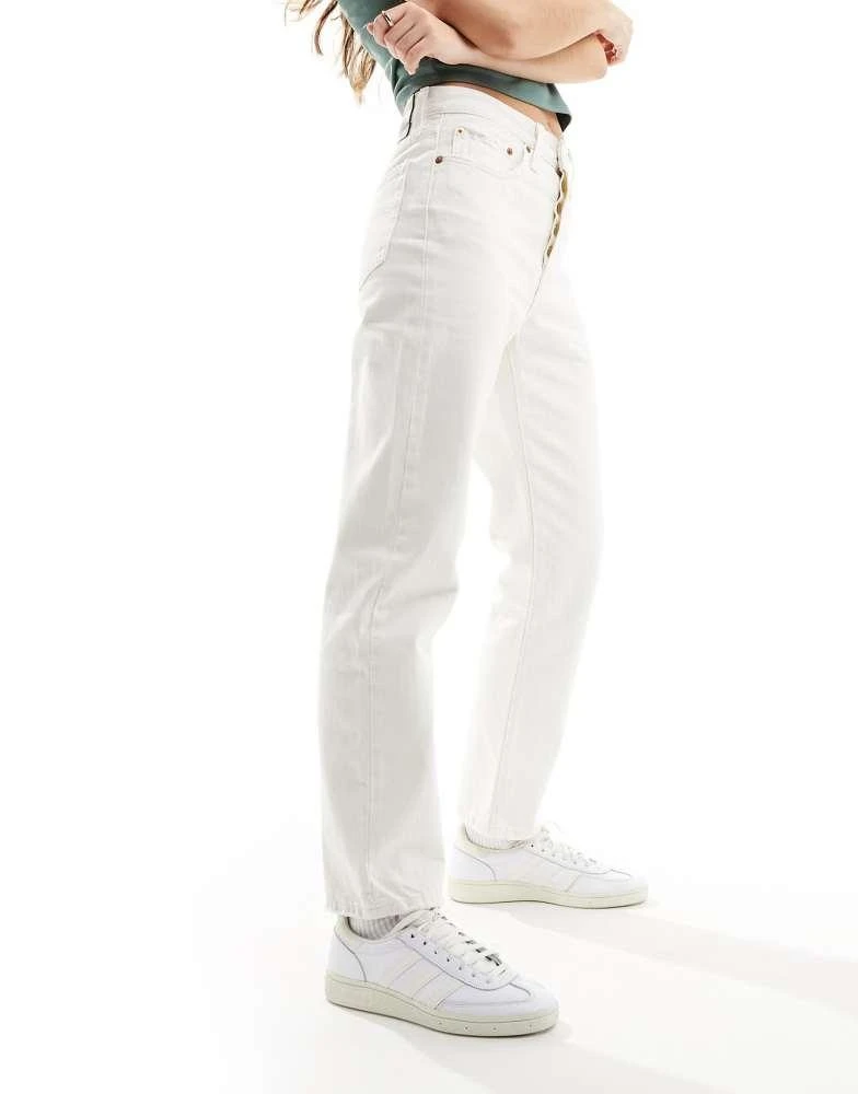 Levi's Levi's 501 straight fit crop jeans in white 1