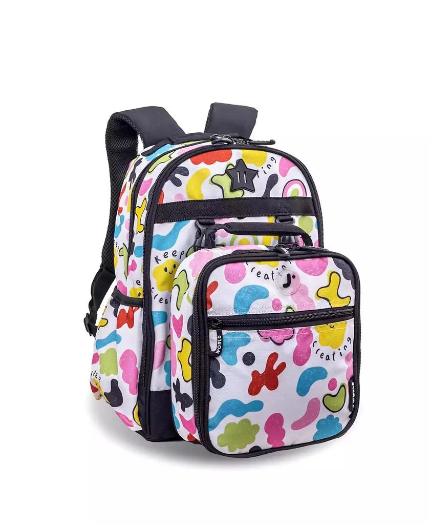 J World Boys Duet 16" Backpack With Detachable Lunch Box
