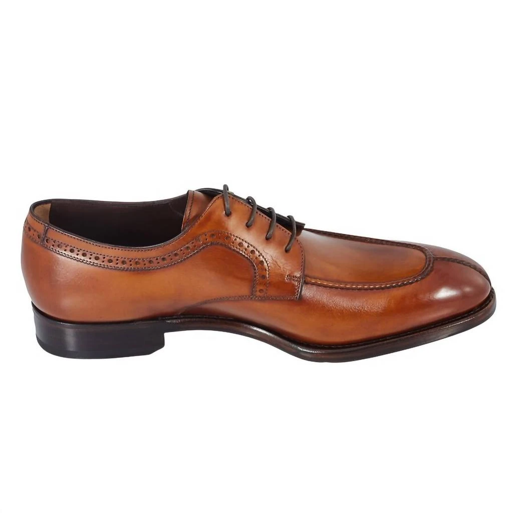 Salvatore Ferragamo Men
s Tullio Leather Derby Shoes In Brown 1