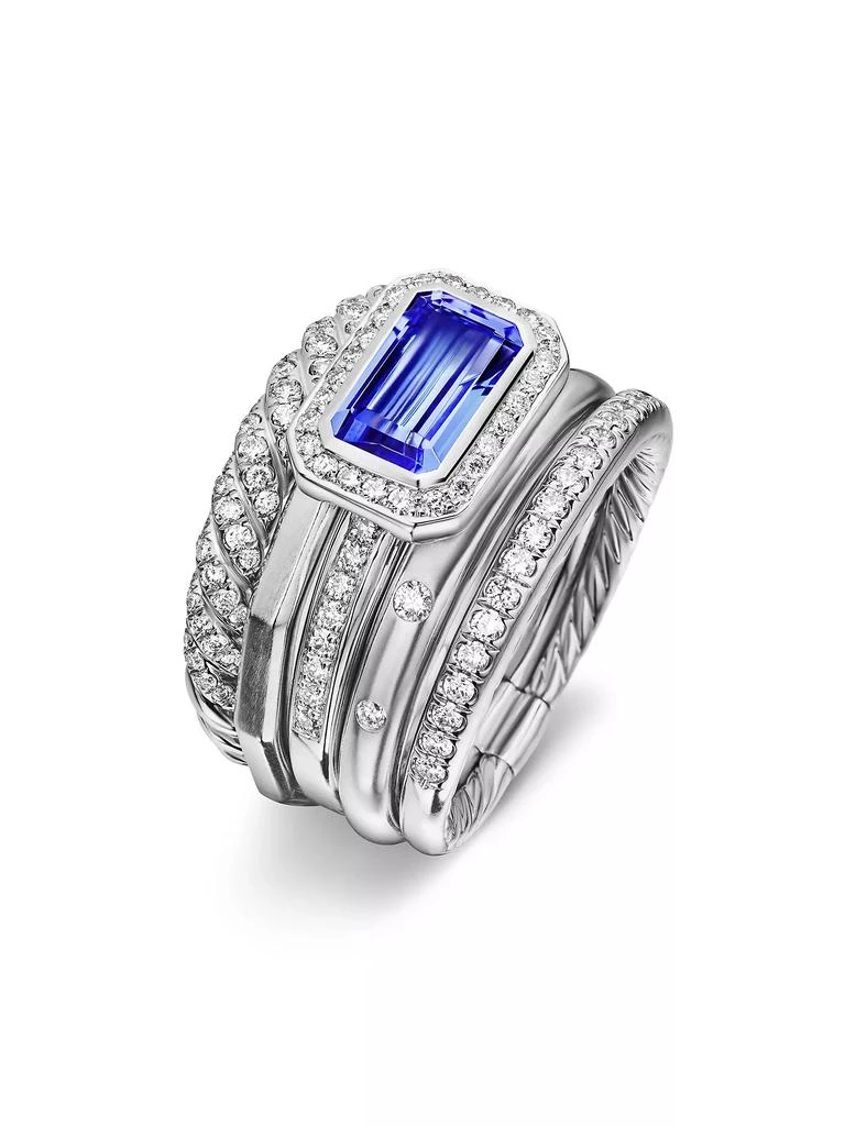 David Yurman Stax Five Row Ring in 18K White Gold 2