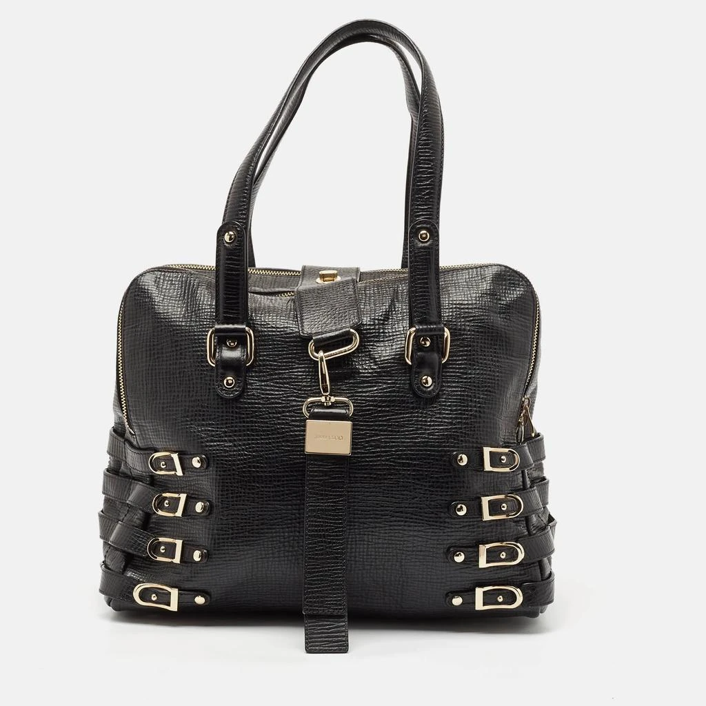 Jimmy Choo Jimmy Choo Black Textured Leather Blythe M Bag 1