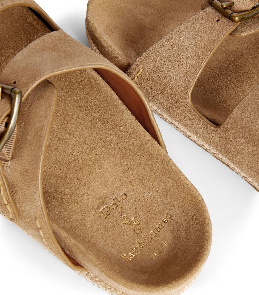 Polo Ralph Lauren Men’s Turbach Suede Leather Sandals Slides Slippers shops