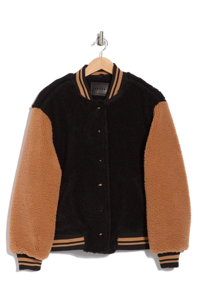 Blank NYC Colorblock High Pile Fleece Bomber Jacket 3