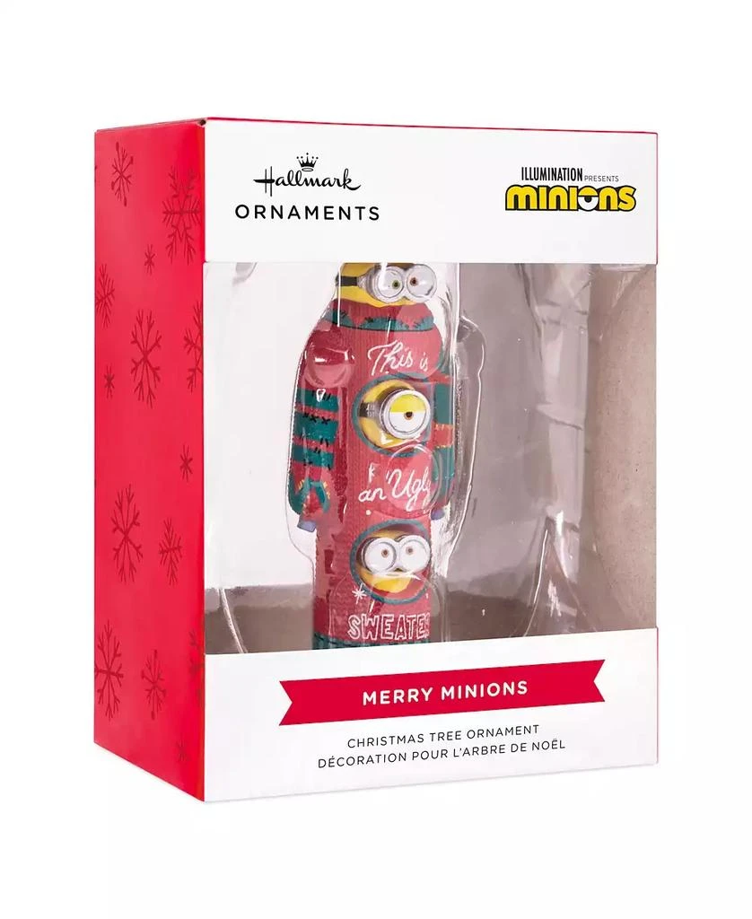 Hallmark Minions Bob, Kevin and Stuart in Ugly Christmas Sweater Ornament 3