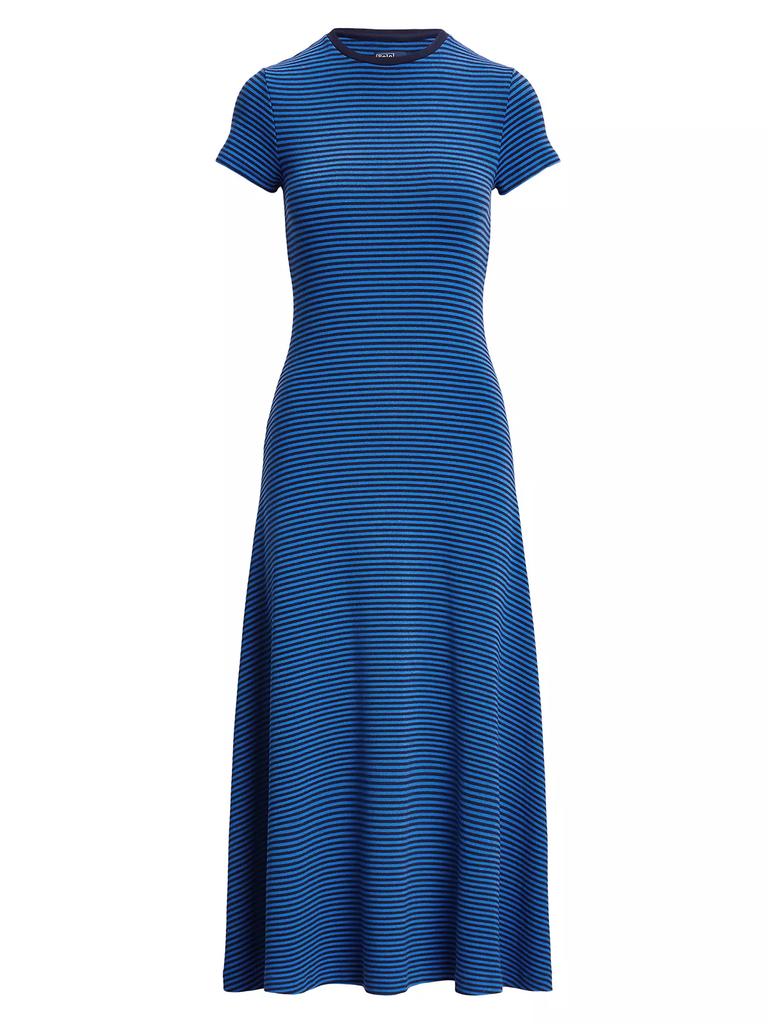 Polo Ralph Lauren Striped Yarn-Dyed Rib-Knit Midi-Dress