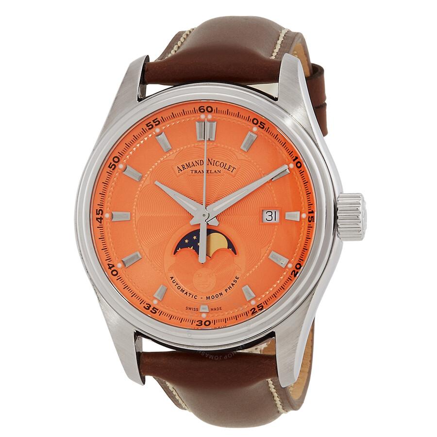 Armand Nicolet Mh2 Orange Dial Men's Watch A640L-SM-P140MR2