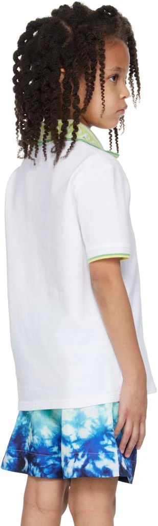 Casablanca Kids White Laurel Collar Polo 3