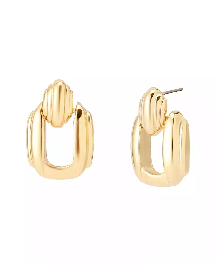 Robert Lee Morris Ribbed Doorknocker Earrings