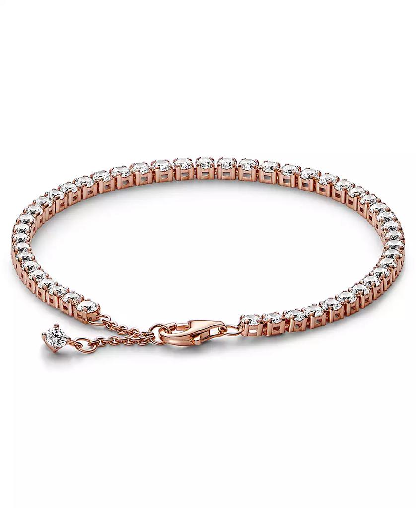 PANDORA Cubic Zirconia 14K Rose Gold-Plated Sparkling Tennis Bracelet