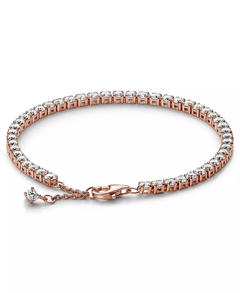 PANDORA Cubic Zirconia 14K Rose Gold-Plated Sparkling Tennis Bracelet 2