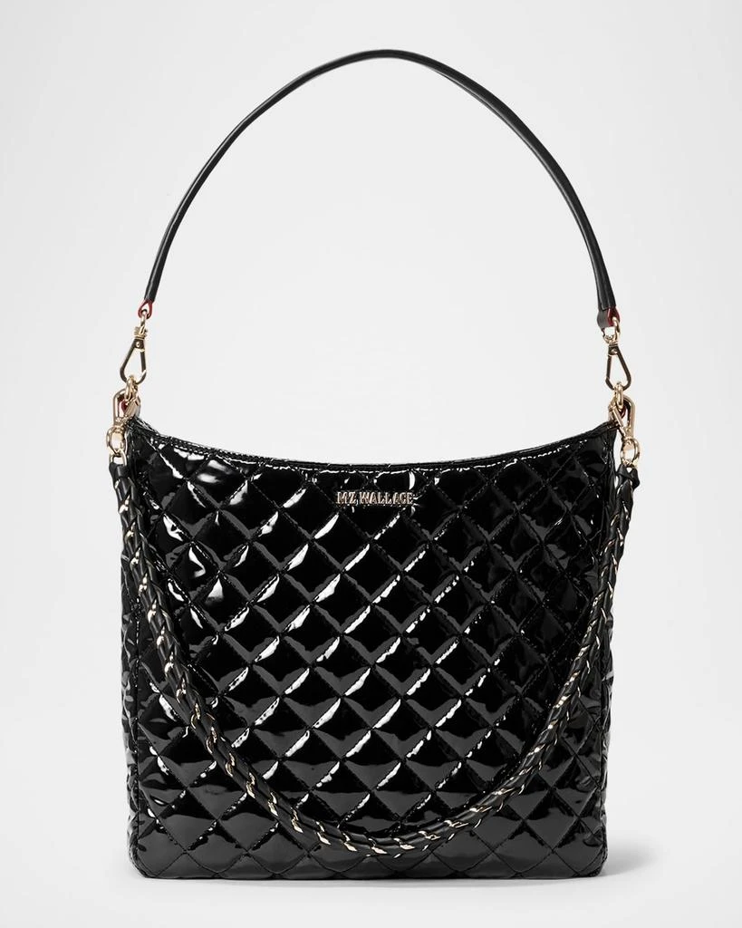 MZ Wallace Crosby Quilted Patent Leather Hobo Bag 1