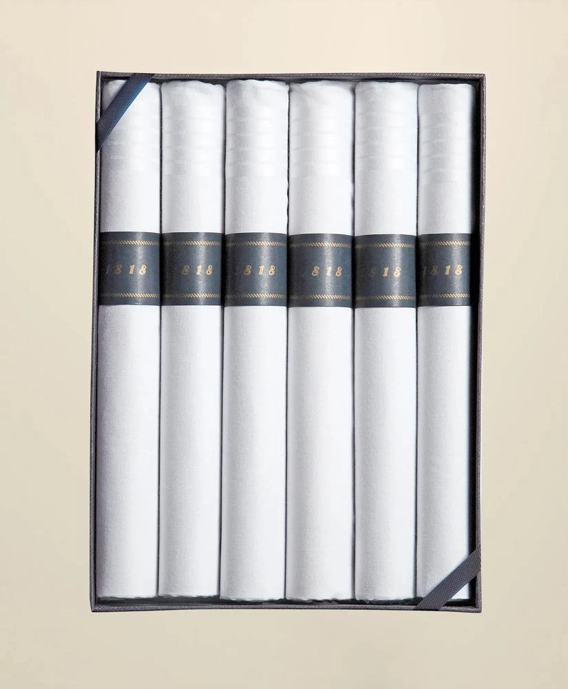 Brooks Brothers Cigar-Rolled Handkerchiefs-Set of 6 1