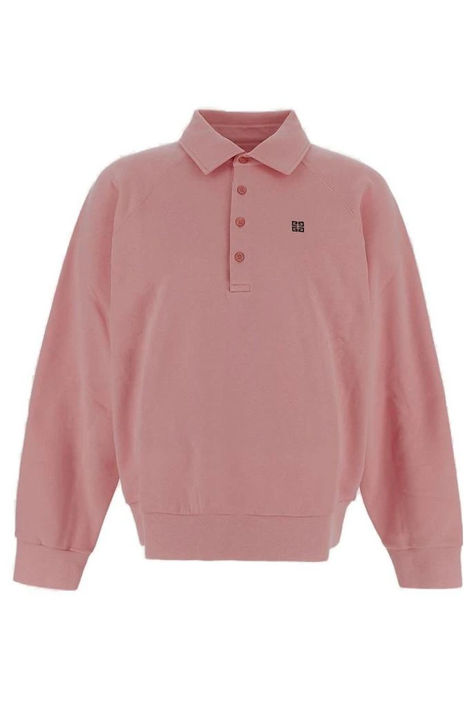 Givenchy Givenchy Logo Embroidered Long-Sleeve Polo Shirt 1