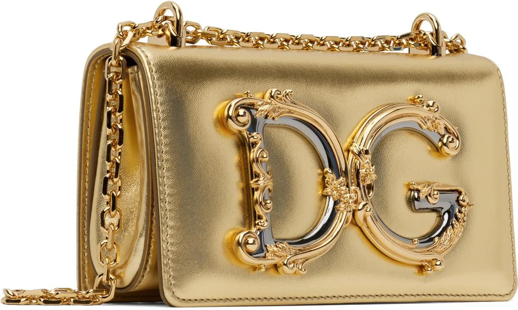 Dolce & Gabbana Gold 'DG' Girls Phone Bag 2