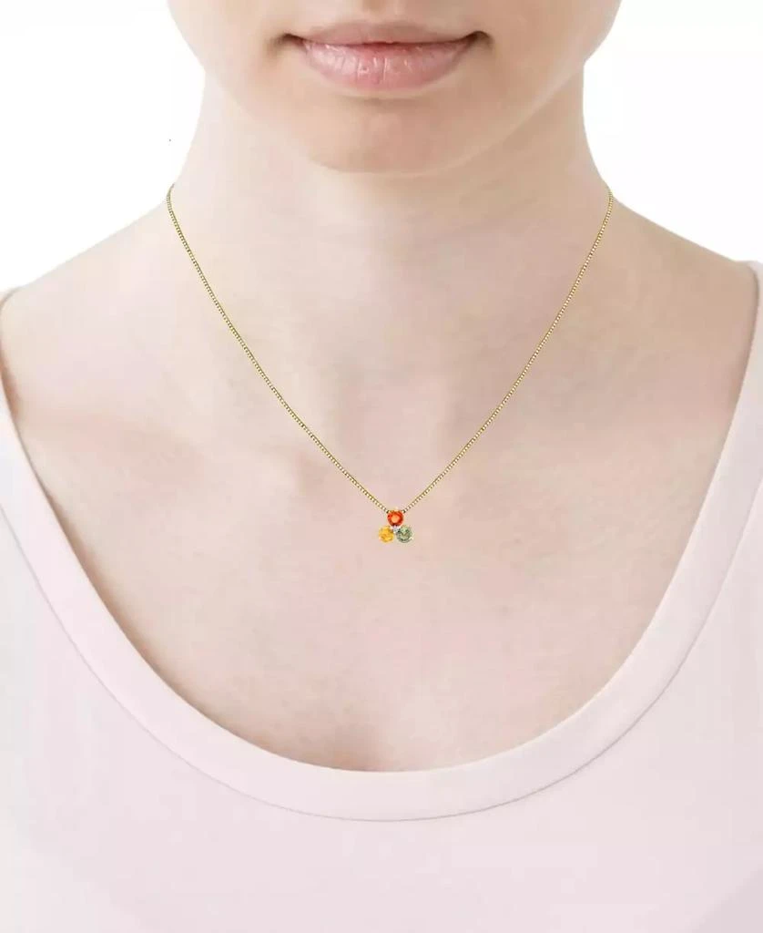 Macy
s Green Sapphire (1/3 ct. t.w.), Orange Sapphire (1/3 ct. t.w.) and Yellow Sapphire (1/3 ct. t.w.) Pendant Necklace in 14k Yellow Gold 3